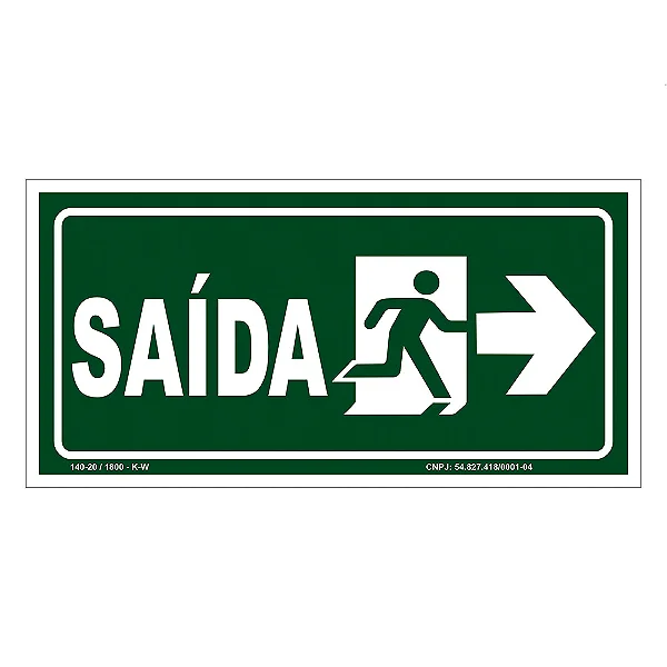 Placa De Sinalização - Saída Direita - S13D