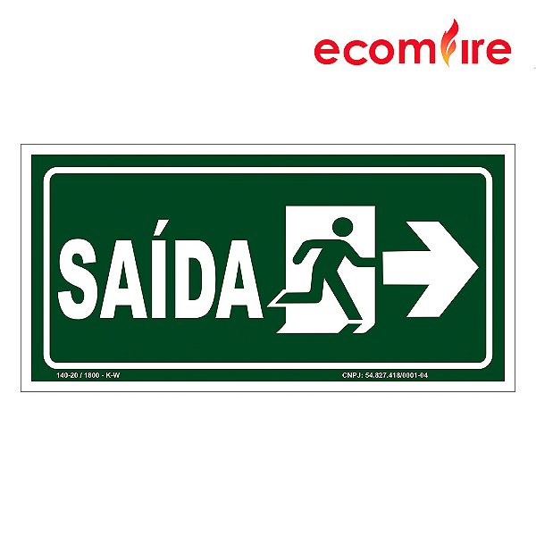Placa De Sinalização - Saída Direita - S13