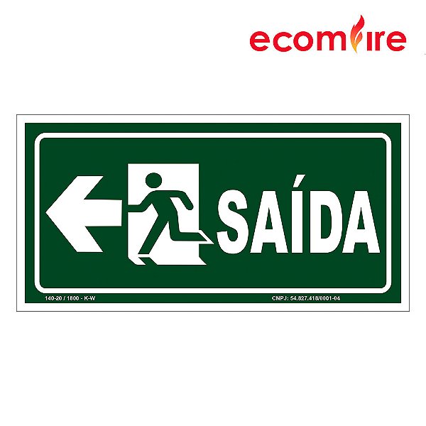 Placa de Sinalização - SaÍda Esquerda S13