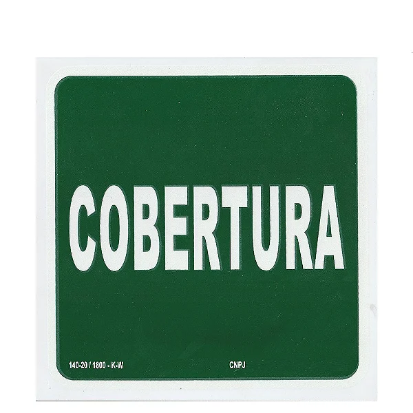 Placa De Sinalização - Cobertura