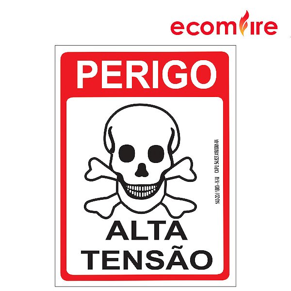Placa De Sinalização - Perigo Alta Tensão