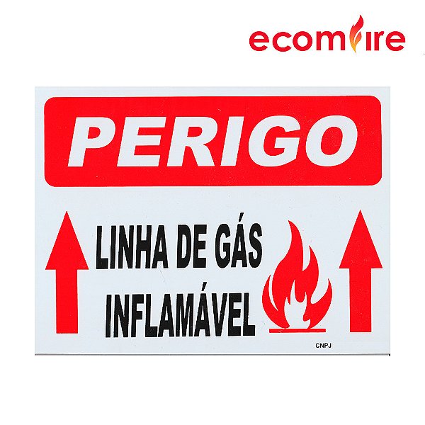 Perigo Linha de Gás Inflamável