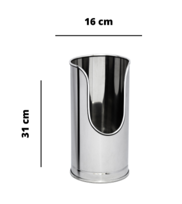 Suporte de Solo em Aço Inox Pequeno - Tipo Batom