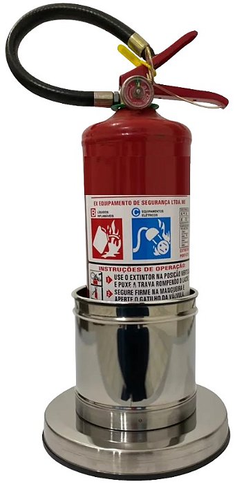 Suporte de Solo em Aço Inox Grande – Tipo Cartola