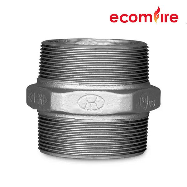 Niple Duplo Galvanizado - 2 1/2" - Dúctil - UL-FM