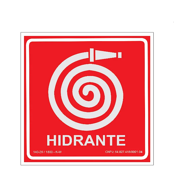 Placa De Sinalização - Hidrante Mangueira