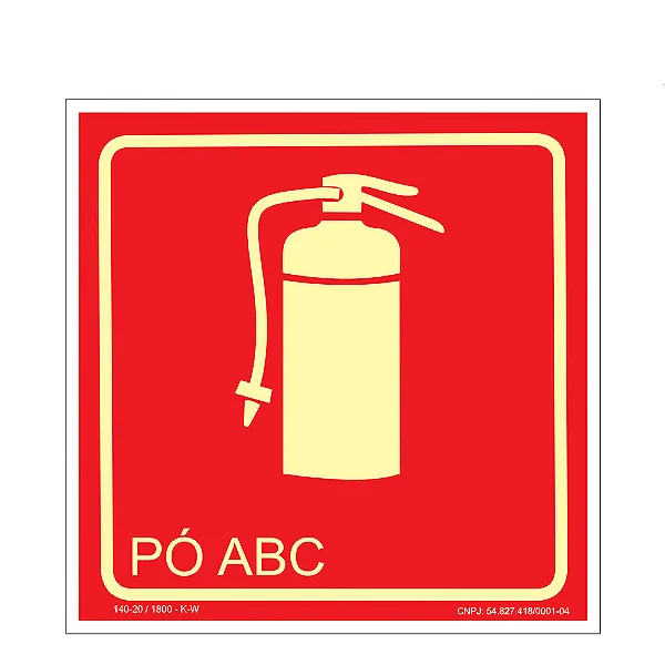 Placa De Sinalização - Pó ABC - E5B