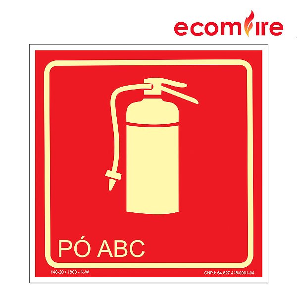 Placa De Sinalização - Pó ABC - E5B