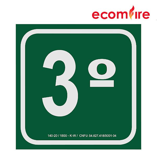 Placa de Sinalização - 3º Andar