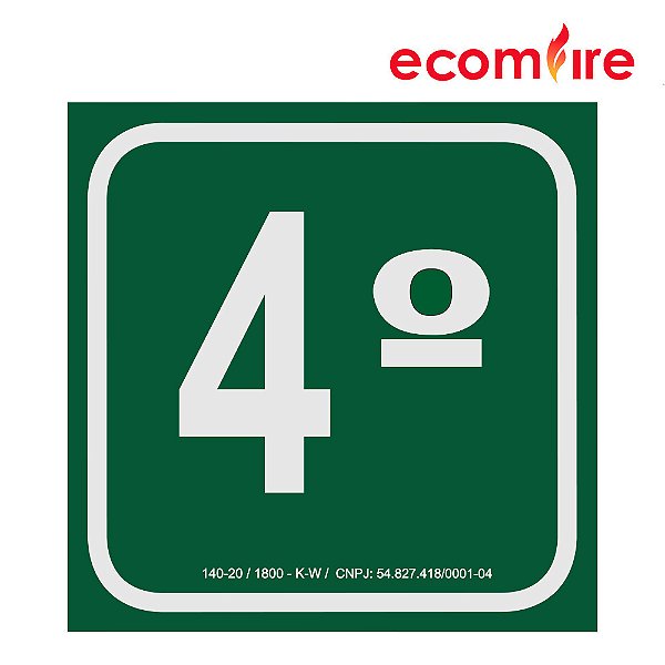 Placa de Sinalização - 4º Andar
