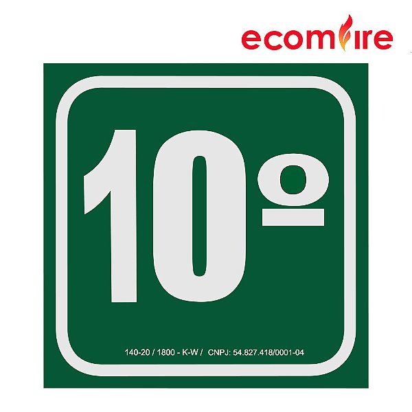 Placa de Sinalização - 10º Andar