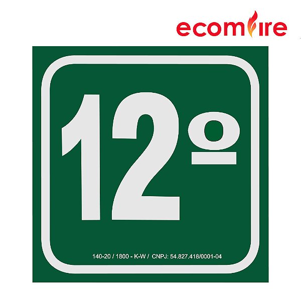 Placa de Sinalização - 12º Andar