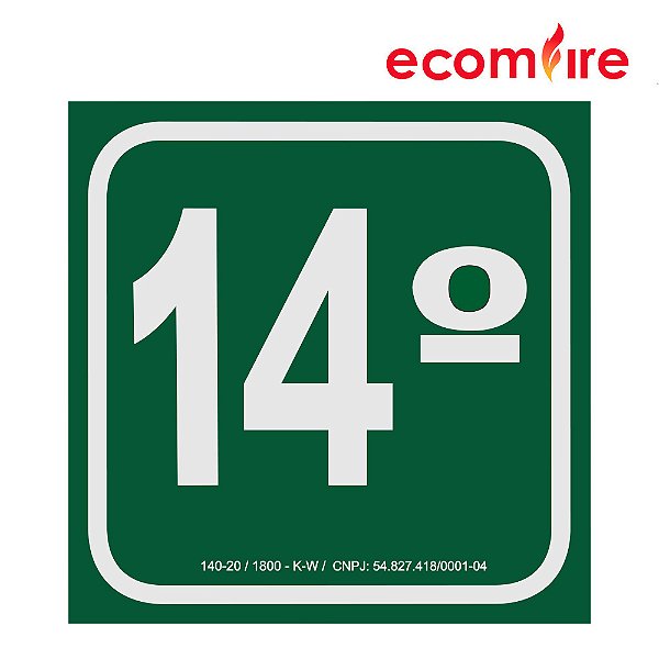 Placa de Sinalização - 14º Andar