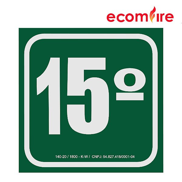 Placa de Sinalização - 15º Andar