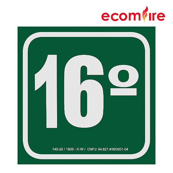 Placa de Sinalização - 16º Andar