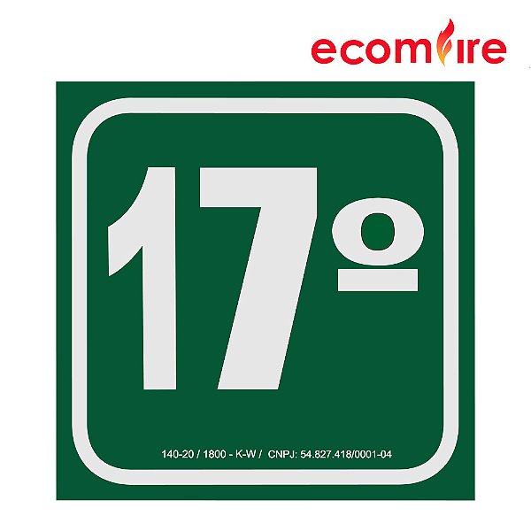 Placa de Sinalização - 17º Andar