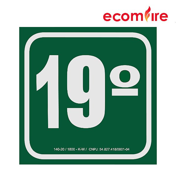 Placa de Sinalização - 19º Andar