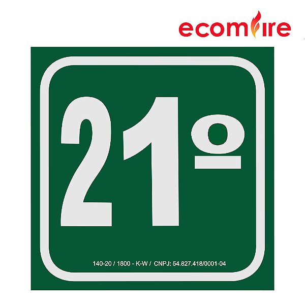 Placa de Sinalização - 21º Andar