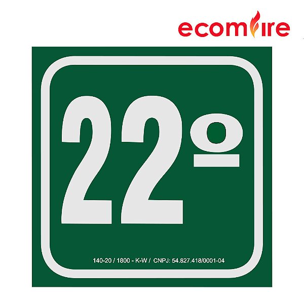 Placa de Sinalização - 22º Andar
