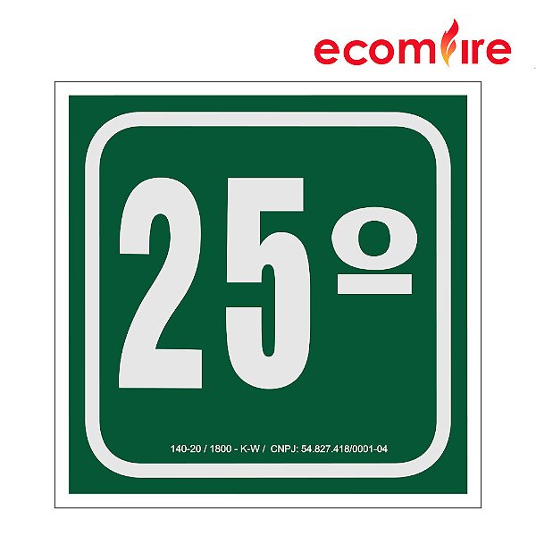 Placa de Sinalização - 25º Andar