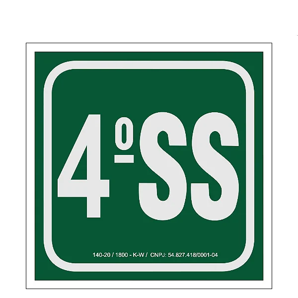 Placa de Sinalização - 4º Subsolo