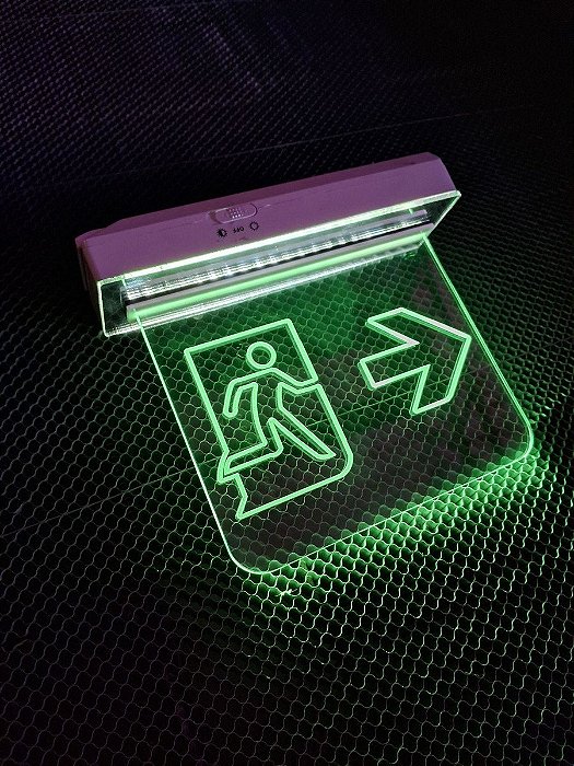 Luminária de Emergência Em Acrílico para Teto - Rota e Fuga