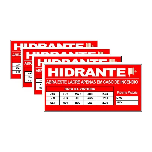 Lacre Adesivo Destrutível Do Hidrante - kit 20 unidades
