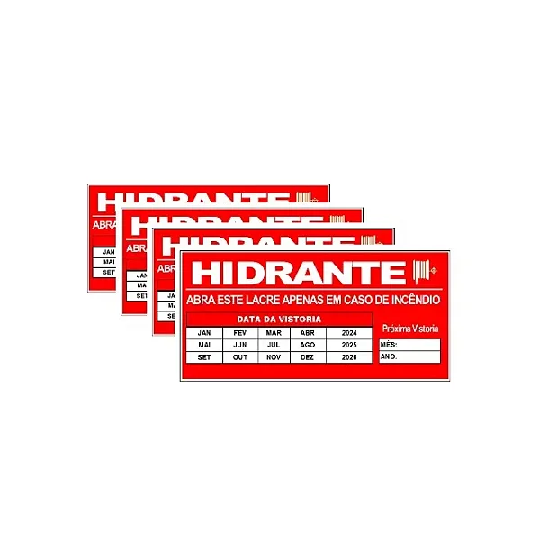 Lacre Adesivo Destrutível Do Hidrante - KIT
