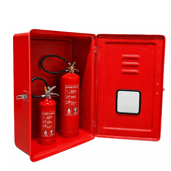Abrigo Duplo para Extintor de Incêndio - Abrigo em Fibra de Vidro - 90x60x30 cm