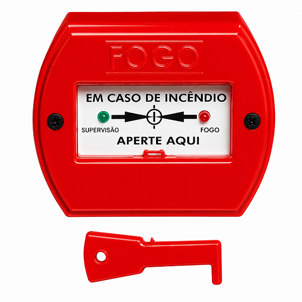 Acionador Manual de Alarme de Incêndio Endereçável IP20 AME07 - Tecnohold