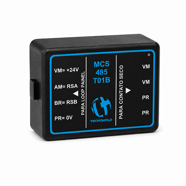 Módulo de Leitura de Contato Seco NA/NF Endereçável MCS01 - Tecnohold