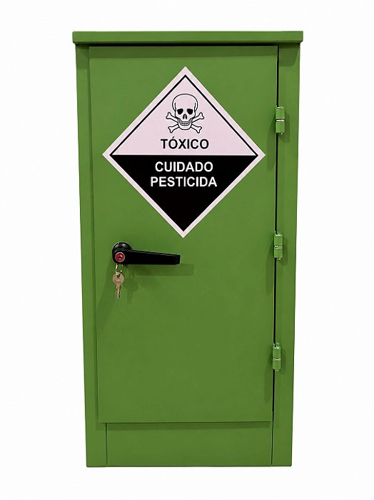 Armário Corta Fogo de Parede para Pesticidas 2 Galões Verde 0,80 x 0,40 x 0,35 m