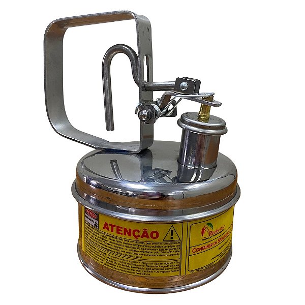 Container de Segurança para Despejo de Inflamáveis em Aço Inox 304 0,5 Litros