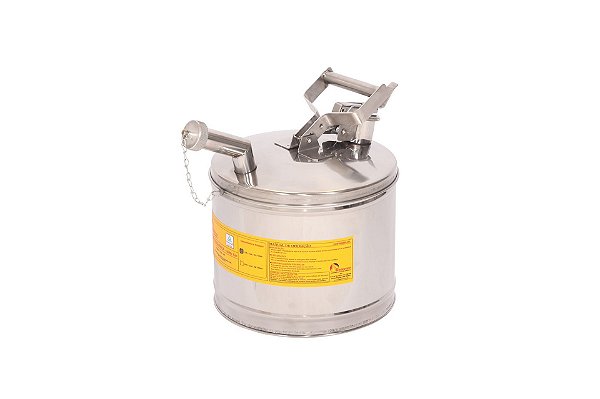 Container de Aço Inox 304 para Líquidos Viscosos 10 Litros com Bico Direcionador