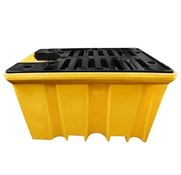 Pallet de Contenção em Polietileno para IBC 1000 Litros com Grade e Coleta 168 x 120 x 93 cm