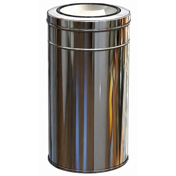 Coletor de Resíduos em Aço Inox com Tampa Basculante 45 Litros