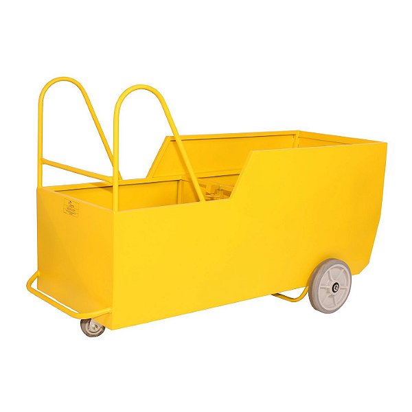 Cavalete com Contenção e Rodízios para Tambor de 200 Litros Amarelo