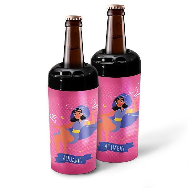 Porta Garrafa Térmico 600ml Signos (rosa) - Aquário