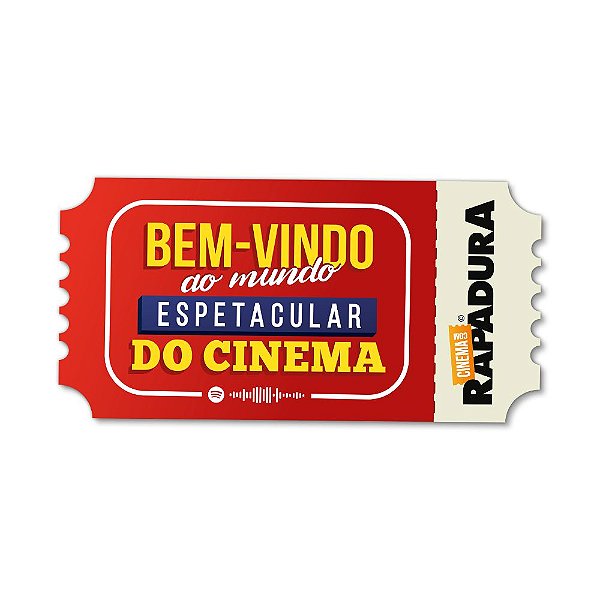 Placa Decorativa 30x15 Cinema com Rapadura - Mundo espetacular do cinema (VERMELHO)