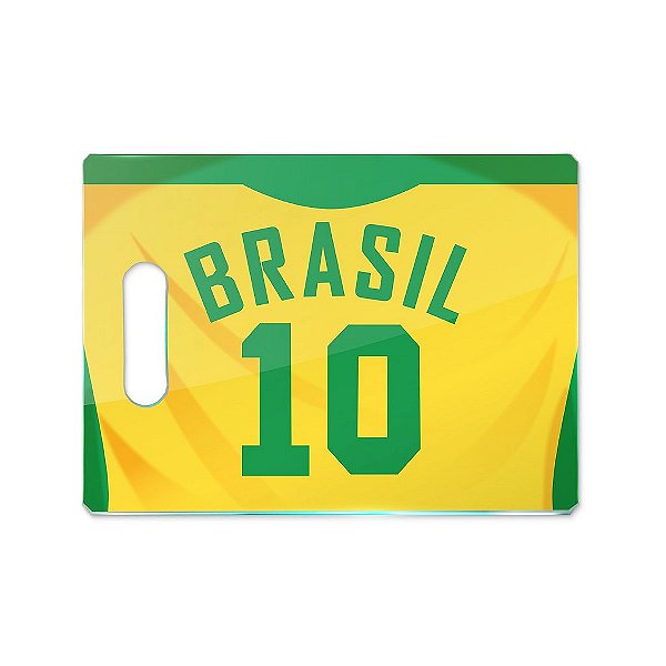 Tábua de Carne de Vidro 35x25 - Camisa do Brasil