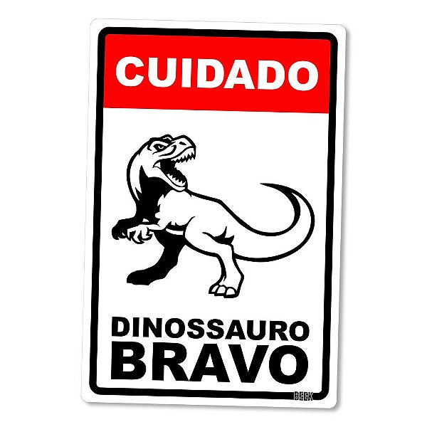 Placa Decorativa 24x16 Dinossauro - Beek