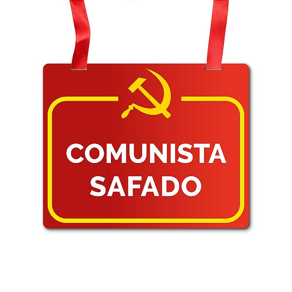 Placa Fantasia Carnaval -  Comunista Masculino