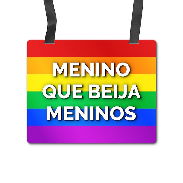 Placa Fantasia Carnaval -  Menino que Beija Meninos LGBTQIA+