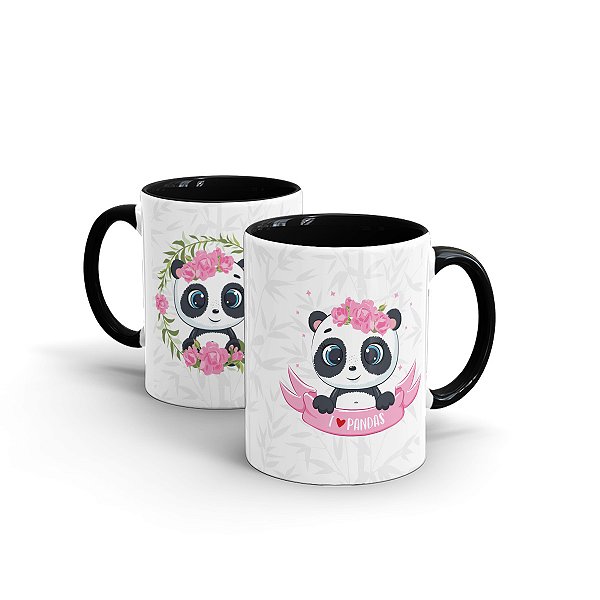 Caneca Cerâmica - Eu amo Pandas