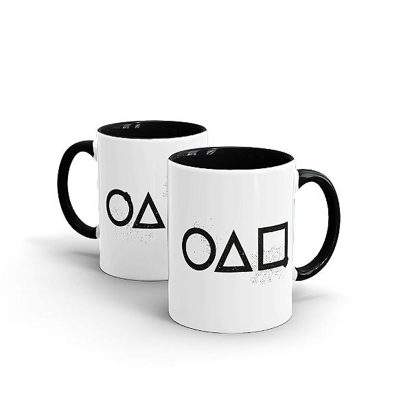 Caneca Cerâmica Alça e Interior Preto - CÓDIGO SECRETO