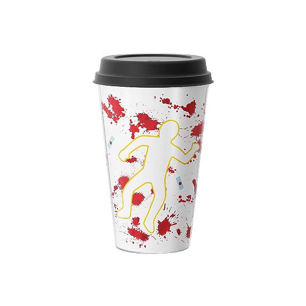 Copo Café 500ml - Cena do Crime BRANCO