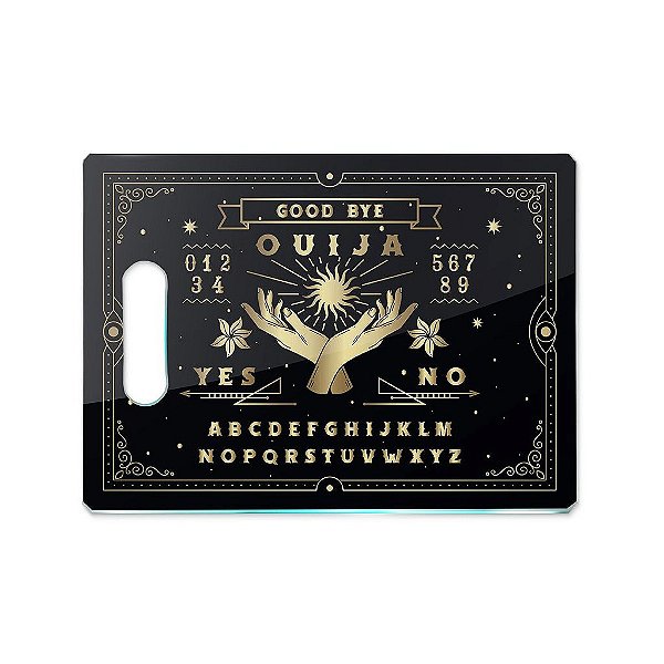 Tábua de Carne de Vidro 35x25 - Ouija Preta