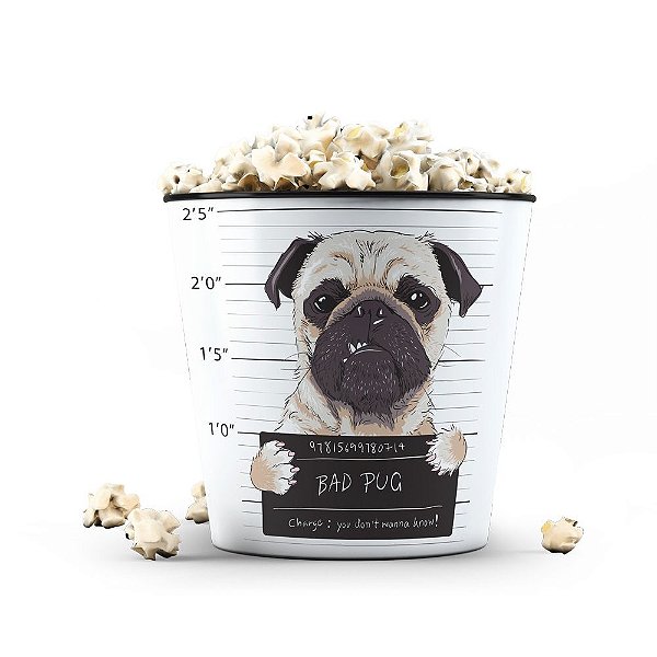 Balde de Pipoca 3,5 litros - BAD PUG