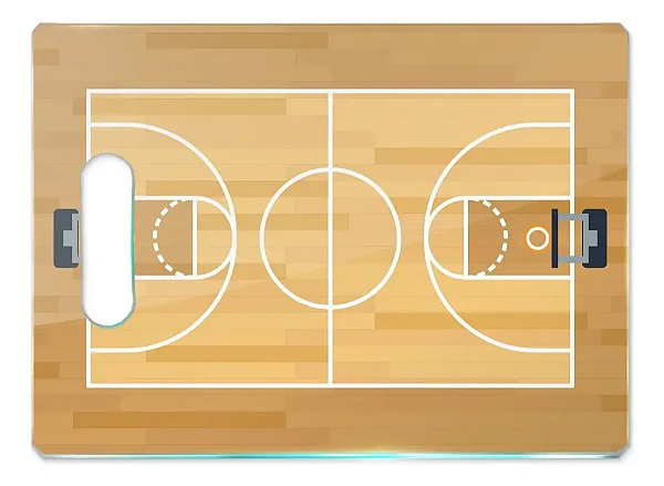 Tábua De Carne De Vidro - Campo De Basquete - 35x25