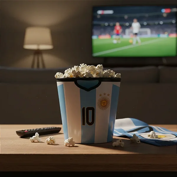 Balde De Pipoca 3,5 Litros - Camisa Argentina - Copa 2026